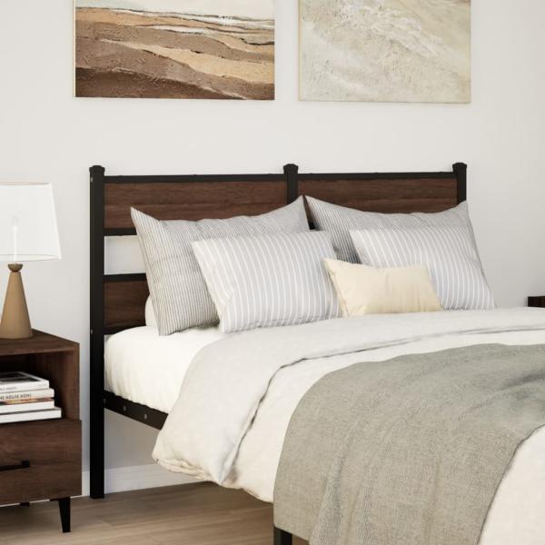 ARDEBO.de - Kopfteil Braun Eichen-Optik 120 cm Stahl und Holzwerkstoff