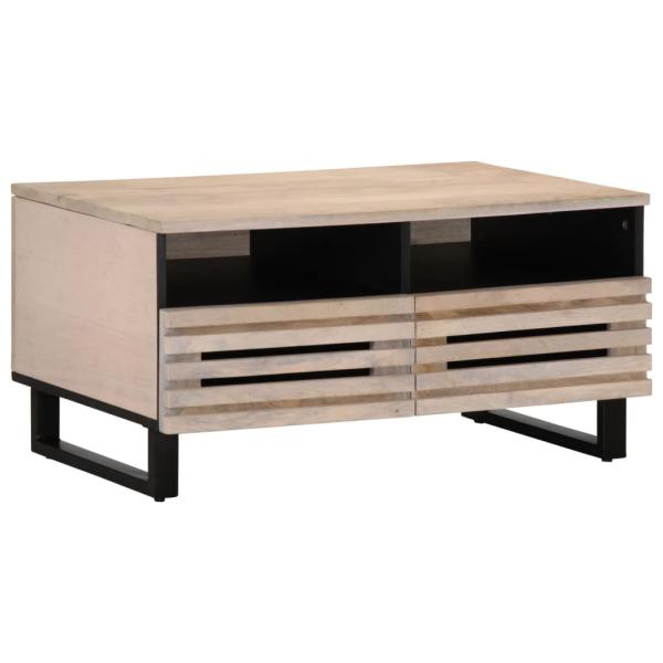 ARDEBO.de - Couchtisch 80x55x40 cm Raues Massivholz Mango