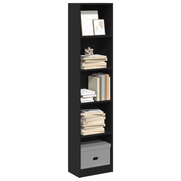 ARDEBO.de - Bücherregal Schwarz 40x24x176 cm Holzwerkstoff