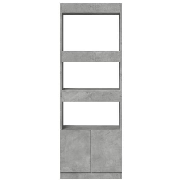 Highboard 63x33x180 cm Betongrau Holzwerkstoff