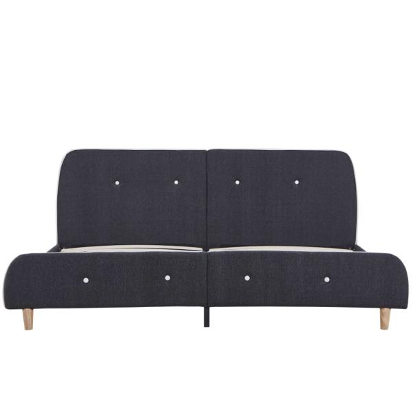 Bettgestell Dunkelgrau Stoff 150x200 cm