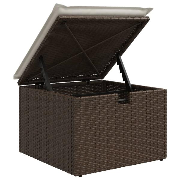 ARDEBO.de - 9-tlg. Garten-Sofagarnitur mit Kissen Braun Poly Rattan