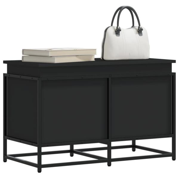 ARDEBO.de - Aufbewahrungsbox mit Deckel Schwarz 80x40x51,5 cm Holzwerkstoff