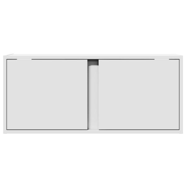 TV-Wandschrank mit LED-Beleuchtung Weiß 80x31x35 cm