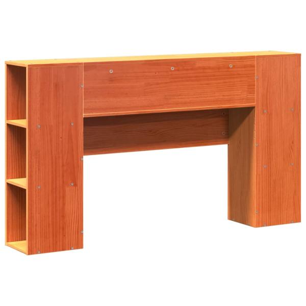Kopfteil mit Stauraum Wachsbraun 160 cm Massivholz Kiefer