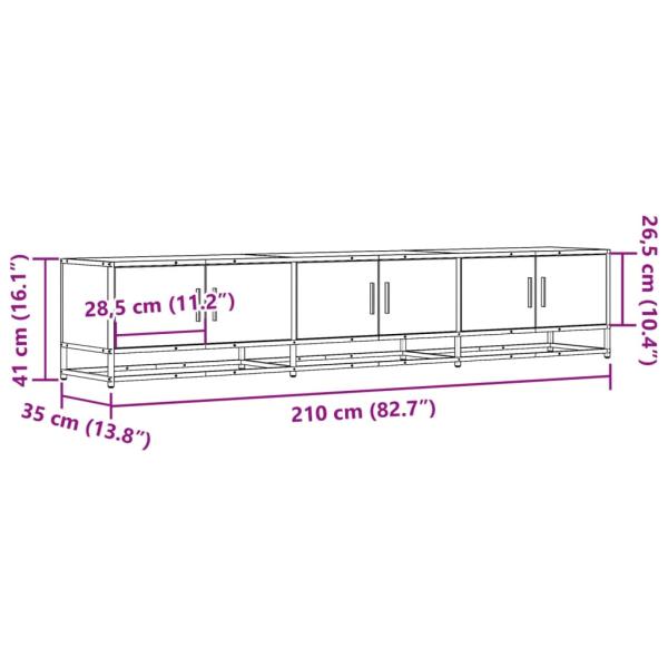 TV-Schrank Sonoma-Eiche 210x35x41 cm Holzwerkstoff