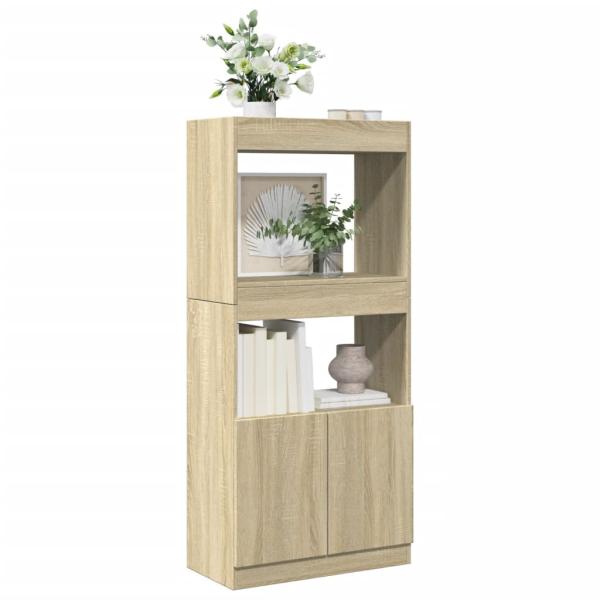 ARDEBO.de - Highboard Sonoma-Eiche 63x33x140 cm Holzwerkstoff