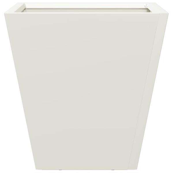 Pflanzkübel 2 Stk. Weiß 30x30x30 Stahl