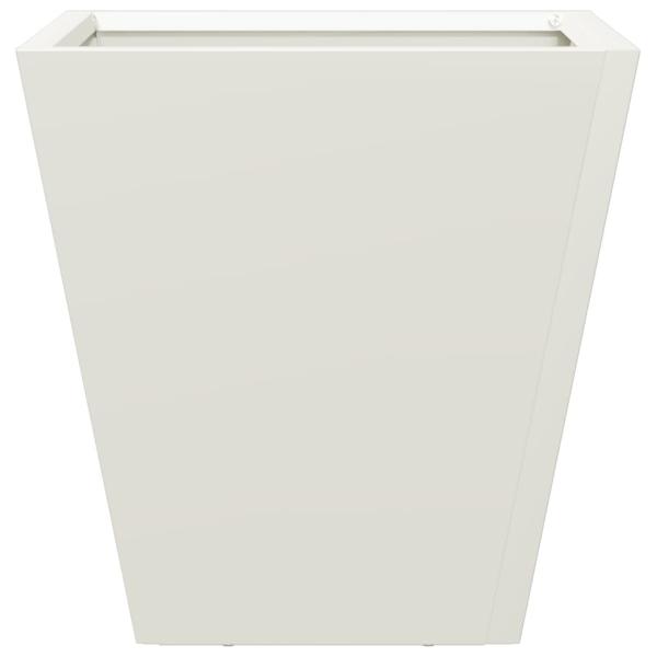Pflanzkübel 2 Stk. Weiß 30x30x30 Stahl