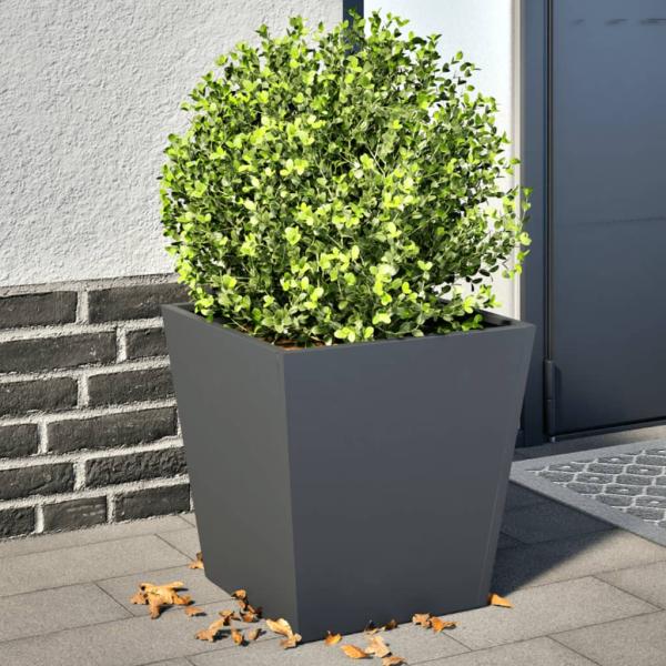 ARDEBO.de - Pflanzkübel 2 Stk. Anthrazit 40x40x40 Stahl