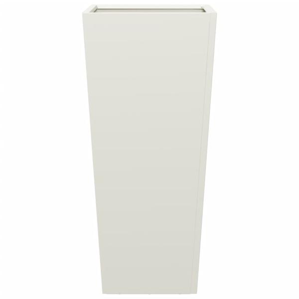 Pflanzkübel 2 Stk. Weiß 35x35x75 cm Stahl