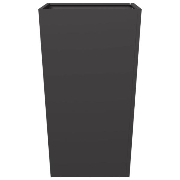 Pflanzkübel 2 Stk. Schwarz 45x45x75 cm Stahl