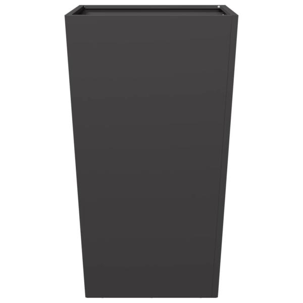 Pflanzkübel 2 Stk. Schwarz 45x45x75 cm Stahl
