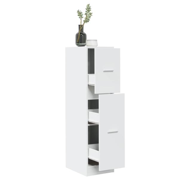 ARDEBO.de - Apothekerschrank Weiß 30x41x118 cm Holzwerkstoff
