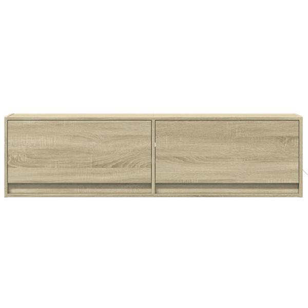 TV-Wandschrank mit LED-Beleuchtung Sonoma-Eiche 140x31x38 cm