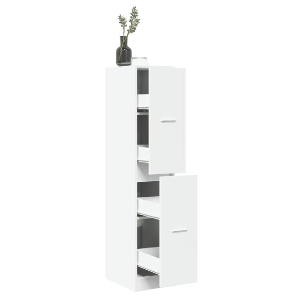 ARDEBO.de - Apothekerschrank Weiß 30x41x144,5 cm Holzwerkstoff
