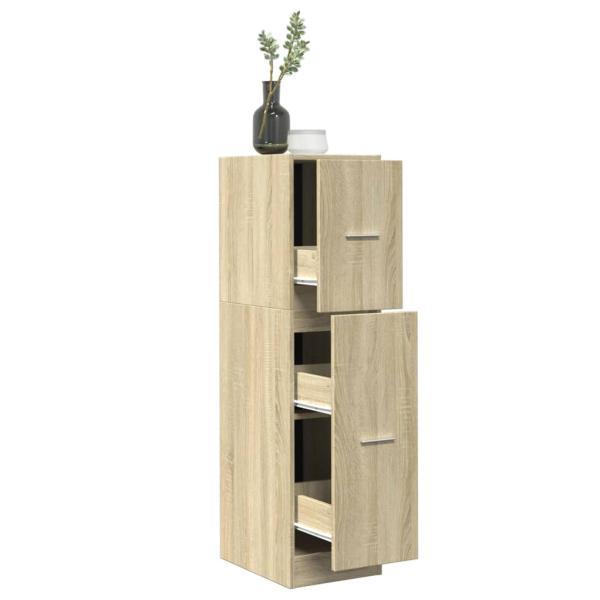 ARDEBO.de - Apothekerschrank Sonoma-Eiche 30x41x118 cm Holzwerkstoff