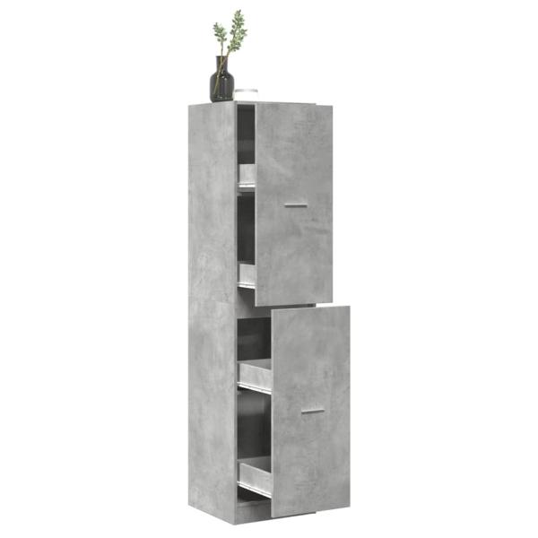 ARDEBO.de - Apothekerschrank Betongrau 40x41x174,5 cm Holzwerkstoff