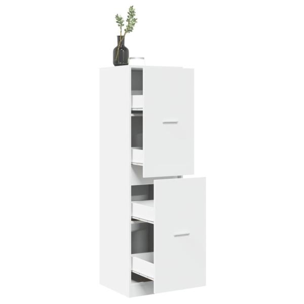 ARDEBO.de - Apothekerschrank Weiß 40x41x144,5 cm Holzwerkstoff