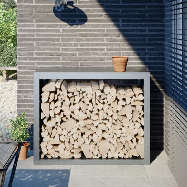 ARDEBO.de - Brennholzregal 100x40x80 cm Verzinkter Stahl