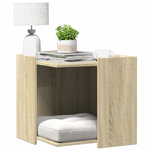 ARDEBO.de - Katzenklo Sonoma Eiche 53x53x51 cm Holzwerkstoff