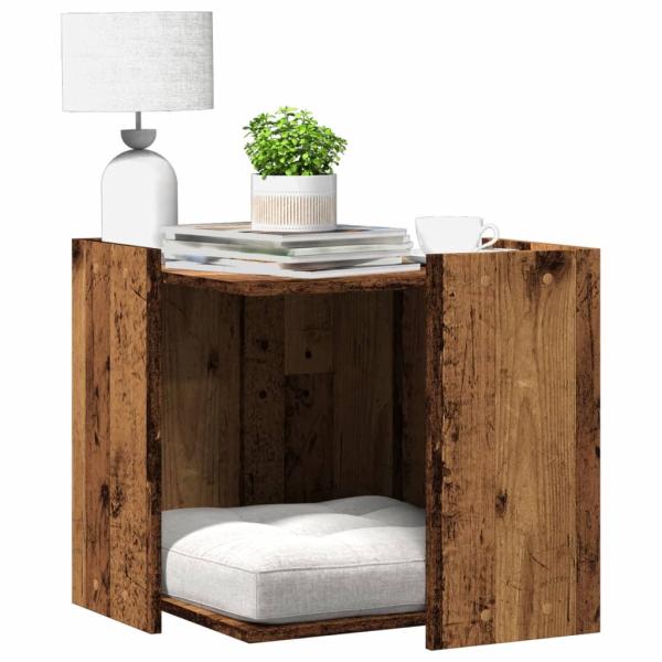 ARDEBO.de - Katzenklo Altholz-Optik 53x53x51 cm Holzwerkstoff