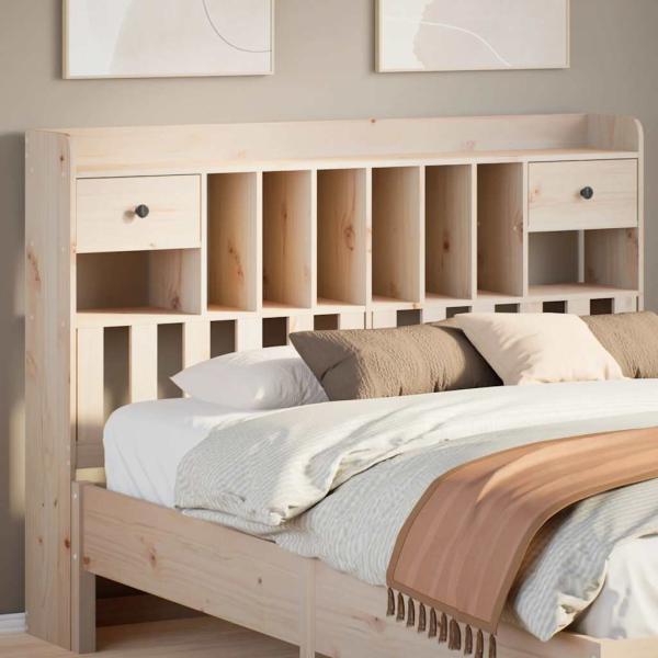 ARDEBO.de - Kopfteil mit Stauraum 150 cm Massivholz Kiefer