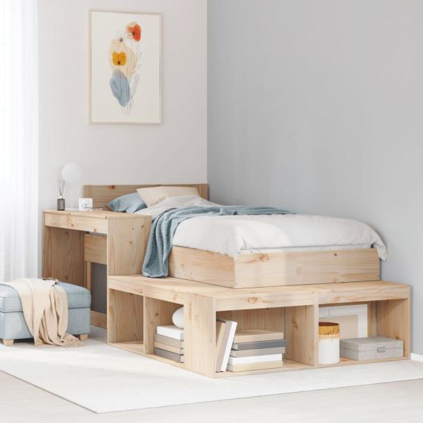 ARDEBO.de - Massivholzbett ohne Matratze 75x190 cm Kiefernholz