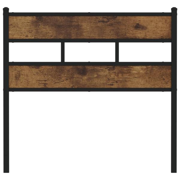 ARDEBO.de - Kopfteil Räuchereiche 75 cm Eisen und Holzwerkstoff