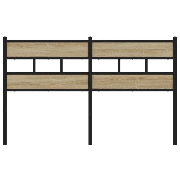 ARDEBO.de - Kopfteil Sonoma-Eiche 160 cm Eisen und Holzwerkstoff