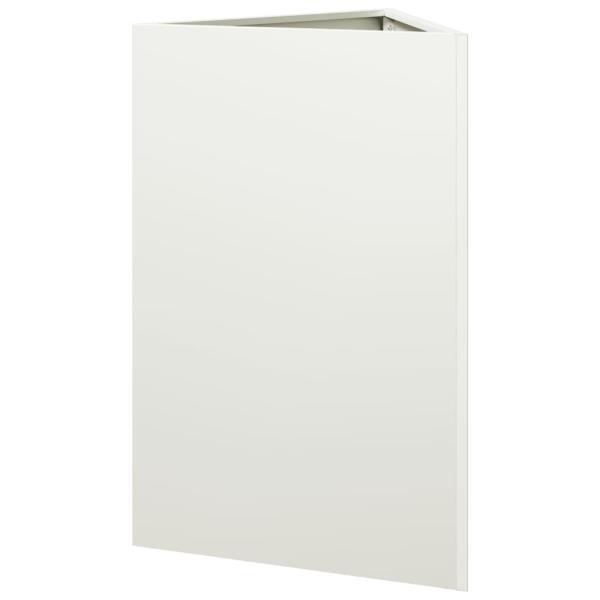 Pflanzkübel Weiß Dreieckig 50x43x75 cm Stahl