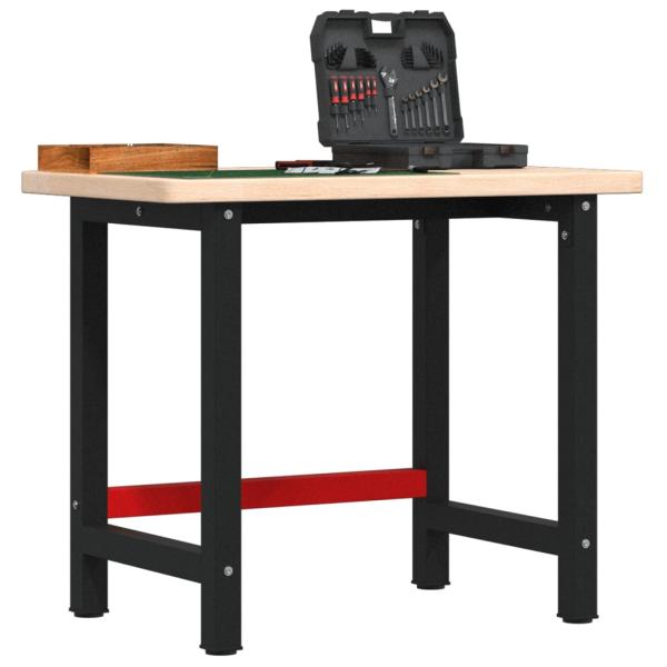 ARDEBO.de - Werkbank 100x60x83 cm Massivholz Eiche Rechteckig