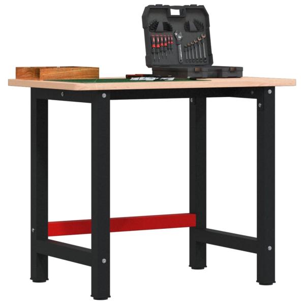 ARDEBO.de - Werkbank 100x60x81,5 cm Massivholz Buche Rechteckig