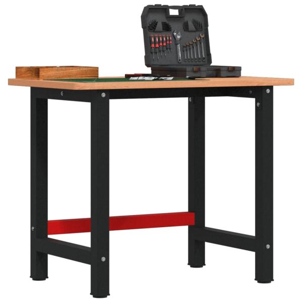 ARDEBO.de - Werkbank 100x60x81,5 cm Massivholz Buche Rechteckig