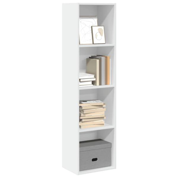 ARDEBO.de - Bücherregal Weiß 40x30x152 cm Holzwerkstoff