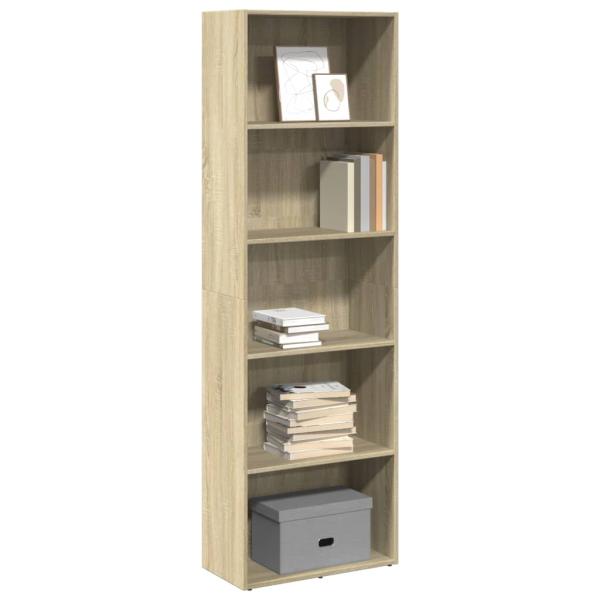 ARDEBO.de - Bücherregal Sonoma-Eiche 60x30x189 cm Holzwerkstoff