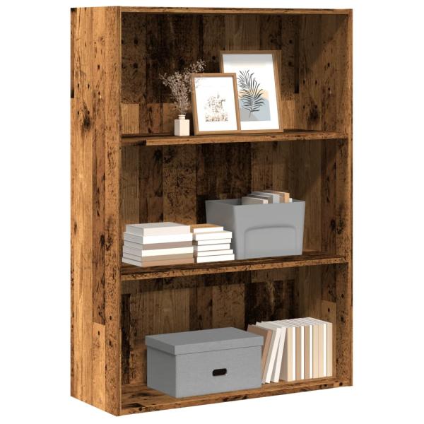 ARDEBO.de - Bücherregal Altholz-Optik 80x30x114 cm Holzwerkstoff