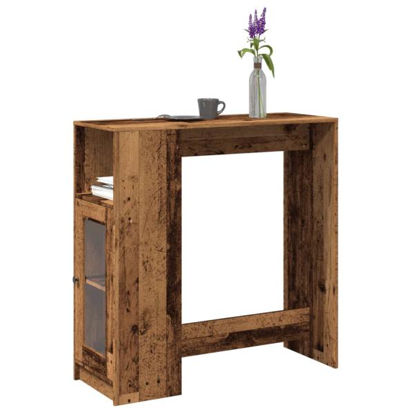 ARDEBO.de - Bartisch mit Regal Altholz-Optik 101x40x103,5 cm Holzwerkstoff