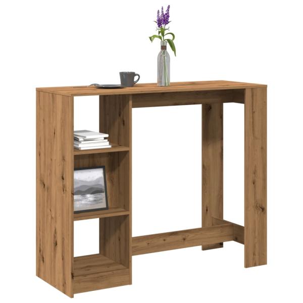 ARDEBO.de - Bartisch mit Regal Artisan-Eiche 124x46x103,5 cm Holzwerkstoff
