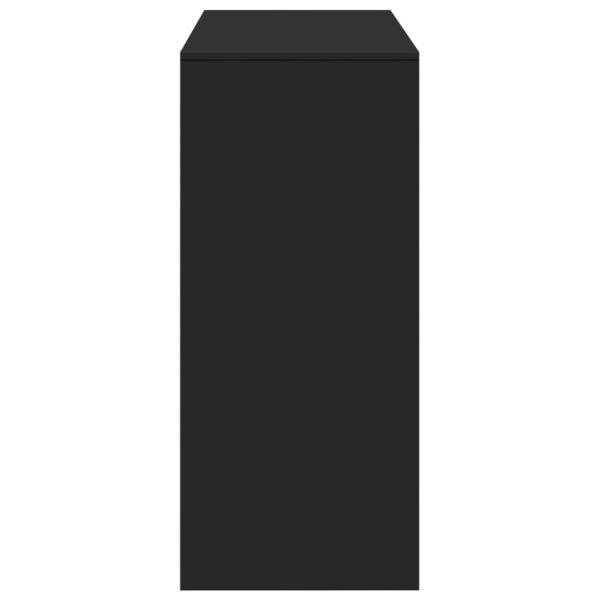Bartisch mit Regal Schwarz 124x46x103,5 cm Holzwerkstoff