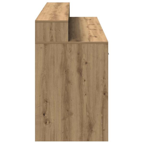 LED-Schreibtisch Artisan-Eiche 160x55x91 Holzwerkstoff