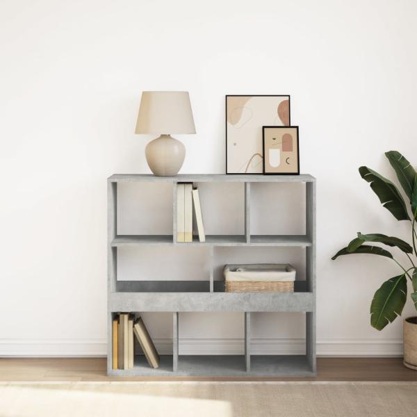 ARDEBO.de - Bücherregal/Raumteiler Betongrau 100x33x94,5 cm