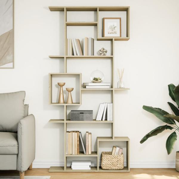 ARDEBO.de - Bücherregal Sonoma-Eiche 92x29x188 cm Holzwerkstoff