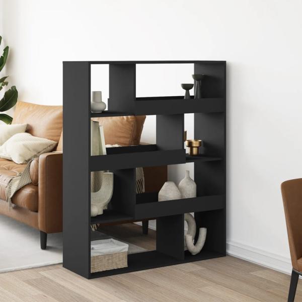 ARDEBO.de - Bücherregal Schwarz 100x33x125,5 cm Holzwerkstoff