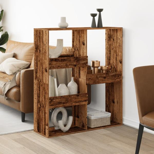 ARDEBO.de - Raumteiler Altholz-Optik 100x33x115 cm Holzwerkstoff