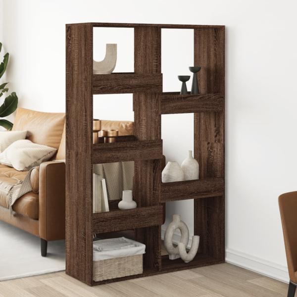 ARDEBO.de - Raumteiler Braun Eichen-Optik 100x33x155,5 cm Holzwerkstoff