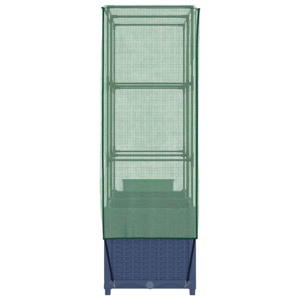 Hochbeet mit Gewächshaus-Aufsatz Rattan-Optik 80x40x138 cm