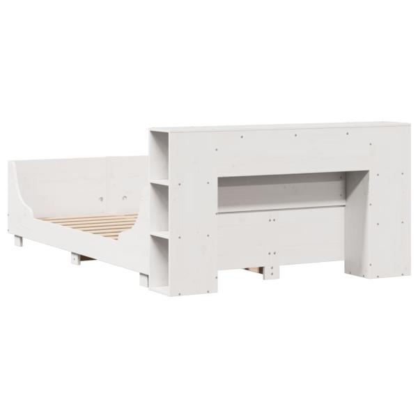 Massivholzbett ohne Matratze Weiß 150x200 cm Kiefernholz