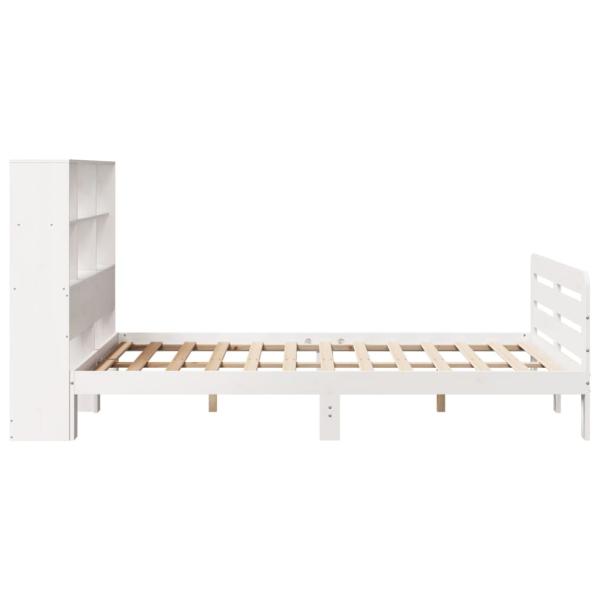 Massivholzbett ohne Matratze Weiß 160x200 Kiefernholz