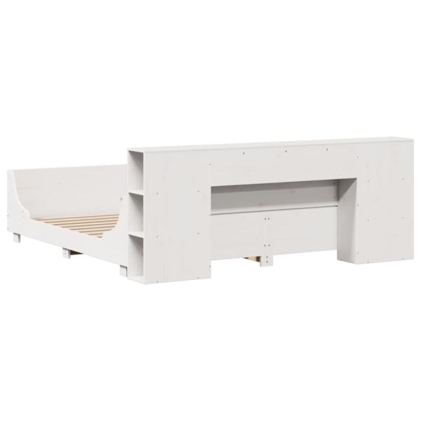 Massivholzbett ohne Matratze Weiß 180x200 cm Kiefernholz